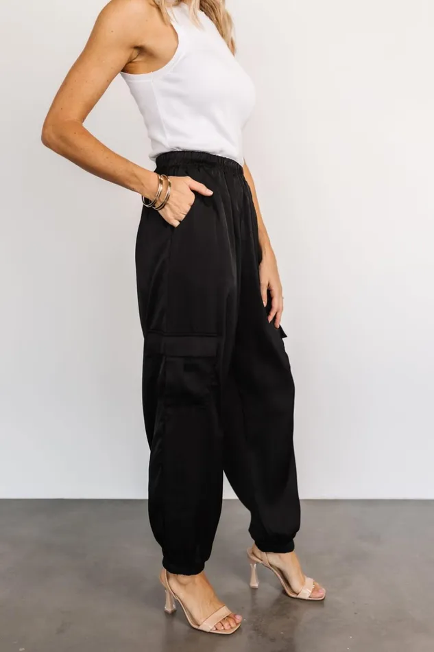 Baltic Born Pants William Satin Jogger Pants Black 8211 Women Baltic Born Pants William Satin Jogger Pants Black 8211 Women