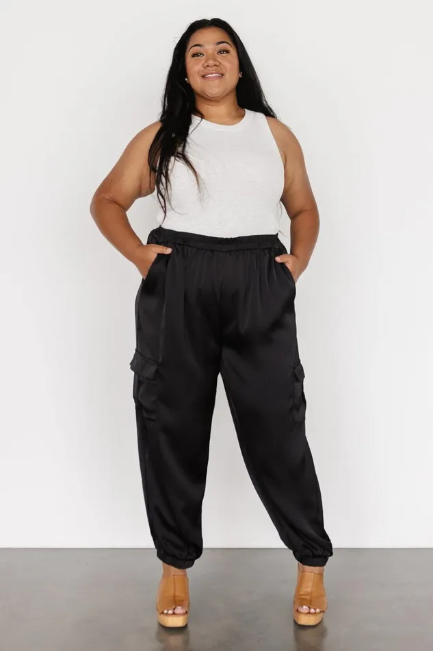 Baltic Born Pants William Satin Jogger Pants Black 8211 Women Baltic Born Pants William Satin Jogger Pants Black 8211 Women