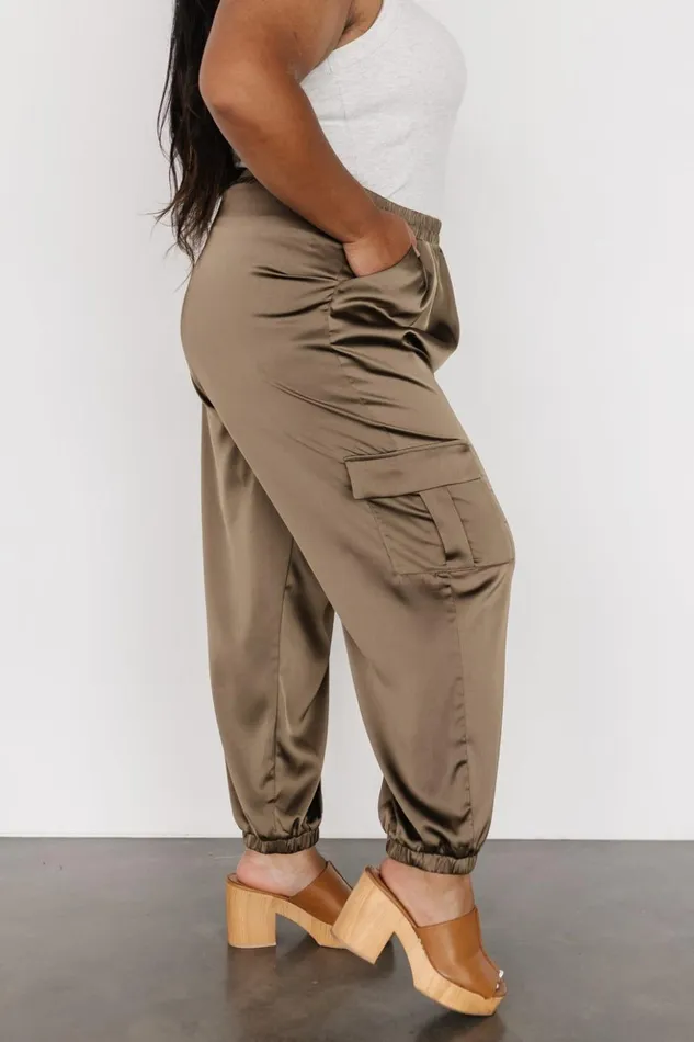 Baltic Born Pants William Satin Jogger Pants Olive 8211 Women Baltic Born Pants William Satin Jogger Pants Olive 8211 Women