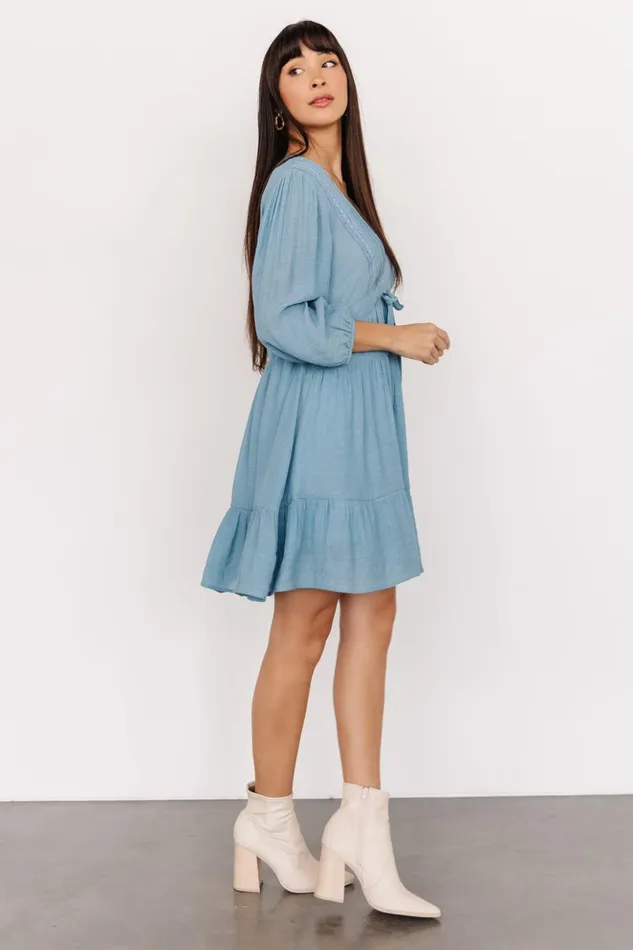 Baltic Born Short Dresses Amelia Boho Mini Dress Blue 8211 Women Baltic Born Short Dresses Amelia Boho Mini Dress Blue 8211 Women