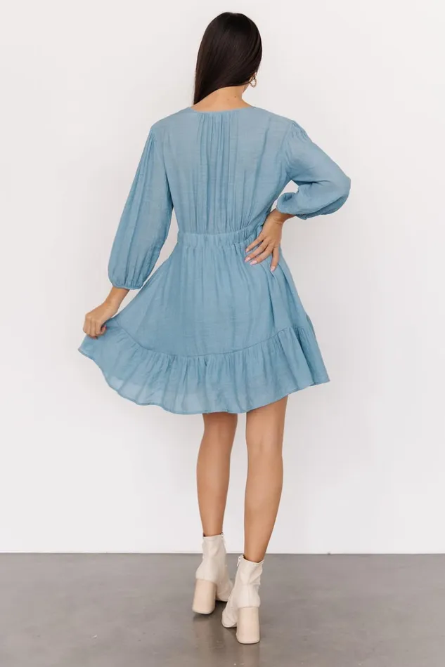 Baltic Born Short Dresses Amelia Boho Mini Dress Blue 8211 Women Baltic Born Short Dresses Amelia Boho Mini Dress Blue 8211 Women