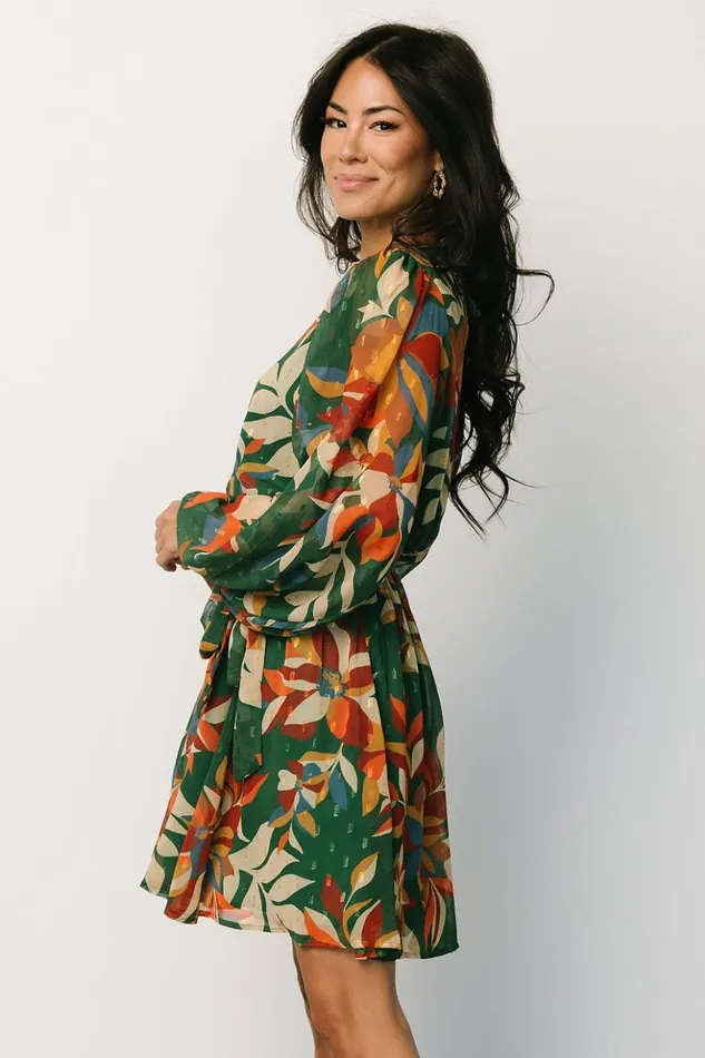Baltic Born Short Dresses Cannon Short Dress Green Multi 8211 Women Baltic Born Short Dresses Cannon Short Dress Green Multi 8211 Women