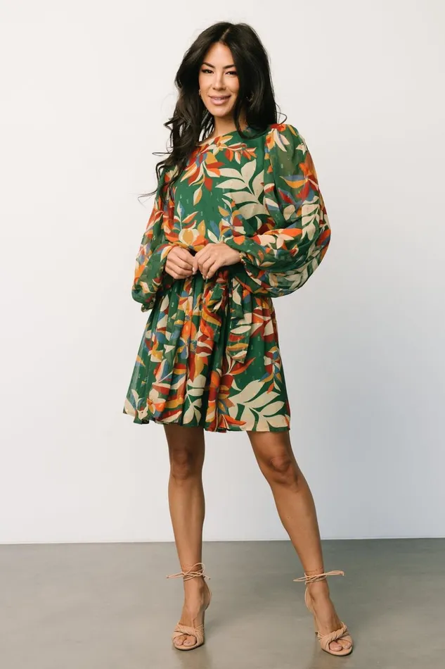 Baltic Born Short Dresses Cannon Short Dress Green Multi 8211 Women Baltic Born Short Dresses Cannon Short Dress Green Multi 8211 Women