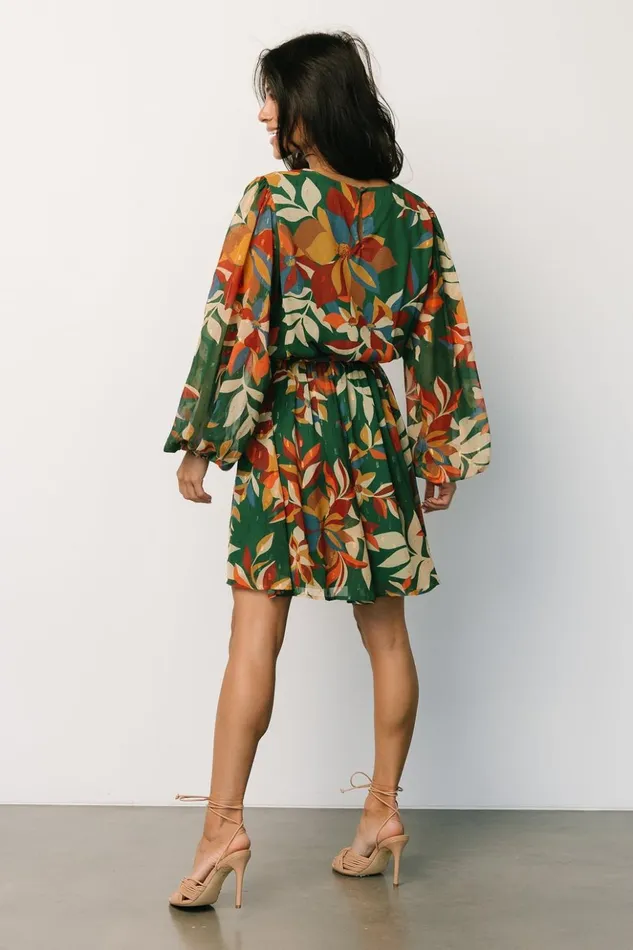 Baltic Born Short Dresses Cannon Short Dress Green Multi 8211 Women Baltic Born Short Dresses Cannon Short Dress Green Multi 8211 Women
