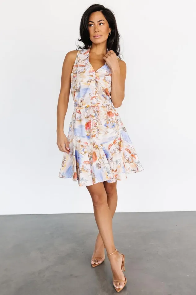 Baltic Born Short Dresses Cassis Short Dress Multi Print 8211 Women