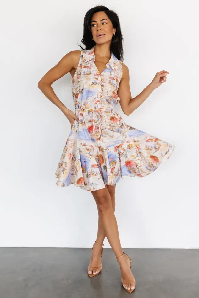 Baltic Born Short Dresses Cassis Short Dress Multi Print 8211 Women Baltic Born Short Dresses Cassis Short Dress Multi Print 8211 Women