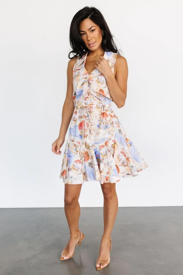 Baltic Born Short Dresses Cassis Short Dress Multi Print 8211 Women Baltic Born Short Dresses Cassis Short Dress Multi Print 8211 Women