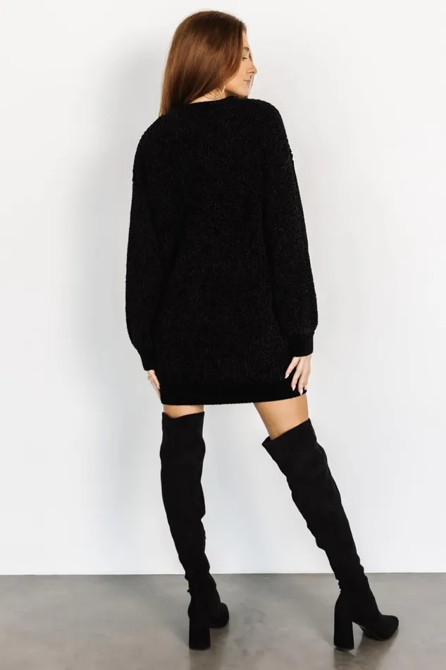 Baltic Born Short Dresses Christa Sweater Dress Black 8211 Women Baltic Born Short Dresses Christa Sweater Dress Black 8211 Women