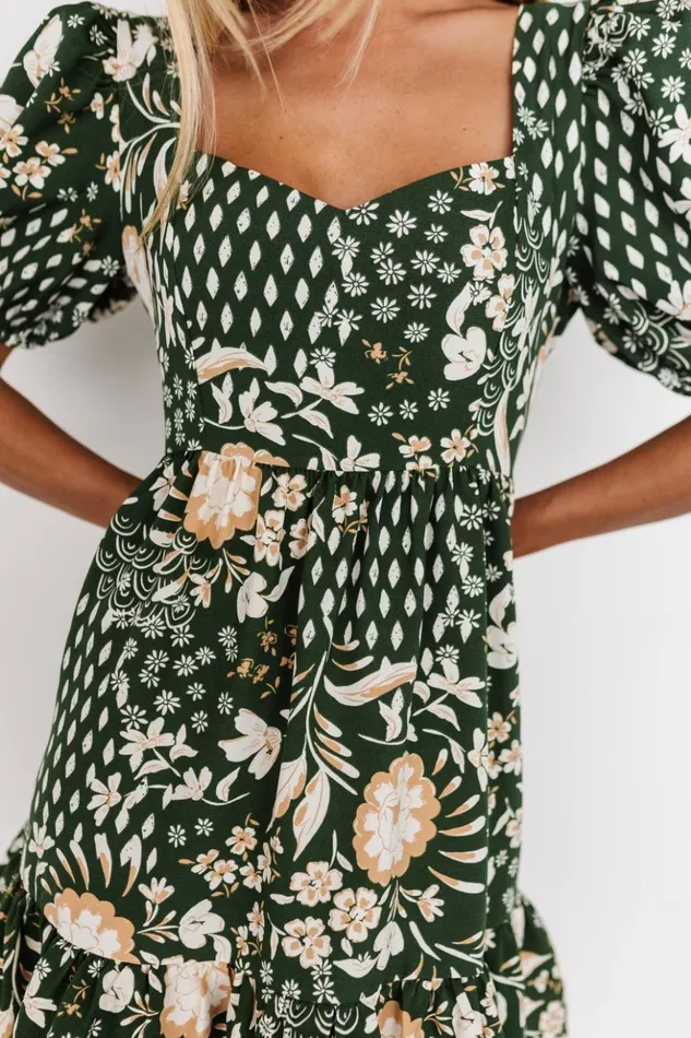 Baltic Born Short Dresses Clea Sweetheart Mini Dress Olive Multi 8211 Women Baltic Born Short Dresses Clea Sweetheart Mini Dress Olive Multi 8211 Women