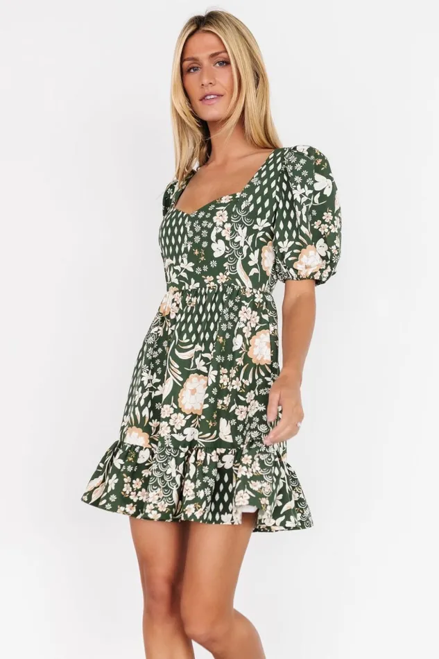 Baltic Born Short Dresses Clea Sweetheart Mini Dress Olive Multi 8211 Women Baltic Born Short Dresses Clea Sweetheart Mini Dress Olive Multi 8211 Women