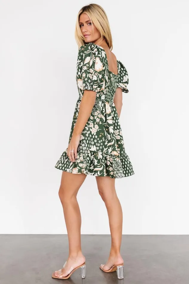 Baltic Born Short Dresses Clea Sweetheart Mini Dress Olive Multi 8211 Women Baltic Born Short Dresses Clea Sweetheart Mini Dress Olive Multi 8211 Women