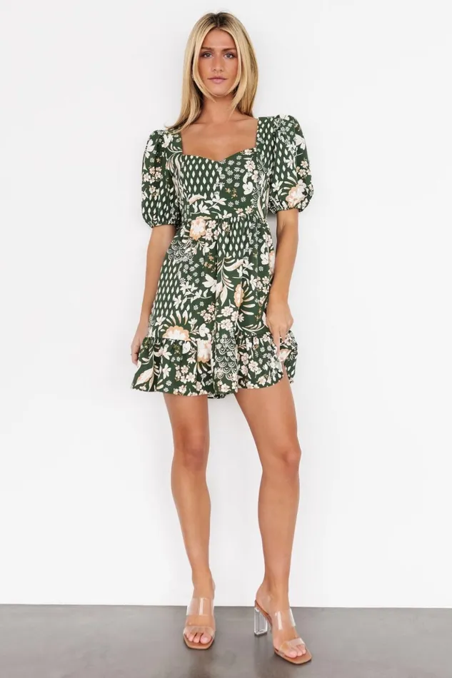 Baltic Born Short Dresses Clea Sweetheart Mini Dress Olive Multi 8211 Women Baltic Born Short Dresses Clea Sweetheart Mini Dress Olive Multi 8211 Women