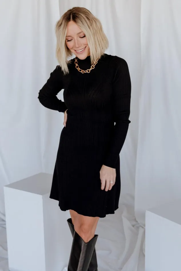 Baltic Born Short Dresses Dastrup Ribbed Dress Black 8211 Women Baltic Born Short Dresses Dastrup Ribbed Dress Black 8211 Women