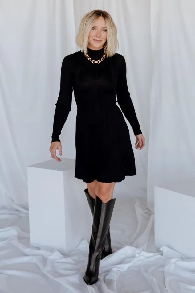 Baltic Born Short Dresses Dastrup Ribbed Dress Black 8211 Women Baltic Born Short Dresses Dastrup Ribbed Dress Black 8211 Women