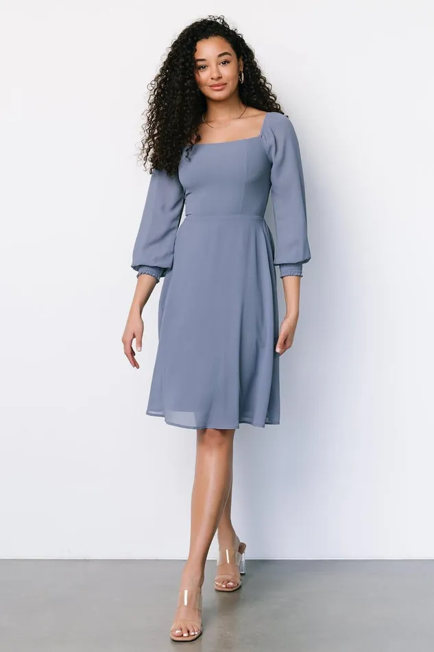 Baltic Born Short Dresses Elise Short Dress Whisper Blue 8211 Women Baltic Born Short Dresses Elise Short Dress Whisper Blue 8211 Women