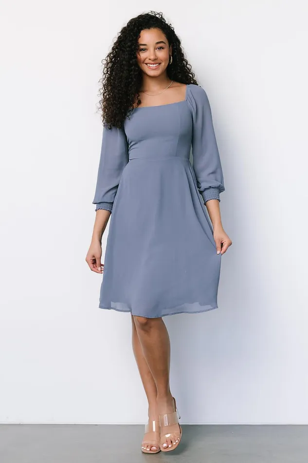 Baltic Born Short Dresses Elise Short Dress Whisper Blue 8211 Women Baltic Born Short Dresses Elise Short Dress Whisper Blue 8211 Women