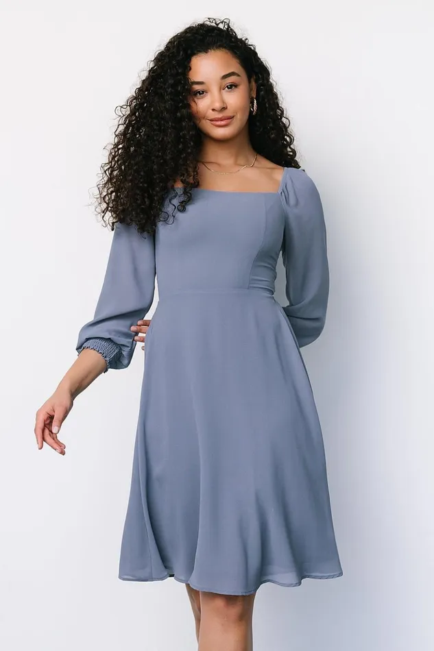 Baltic Born Short Dresses Elise Short Dress Whisper Blue 8211 Women Baltic Born Short Dresses Elise Short Dress Whisper Blue 8211 Women