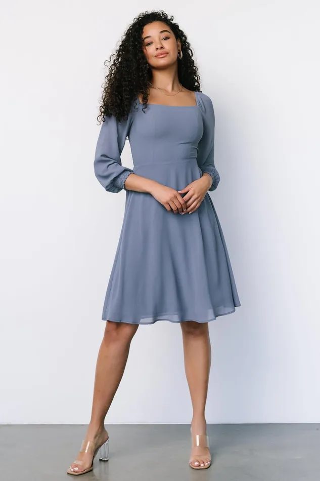 Baltic Born Short Dresses Elise Short Dress Whisper Blue 8211 Women Baltic Born Short Dresses Elise Short Dress Whisper Blue 8211 Women