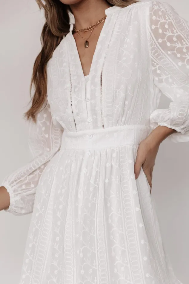 Baltic Born Short Dresses Harmony Embossed Dress Off White 8211 Women Baltic Born Short Dresses Harmony Embossed Dress Off White 8211 Women