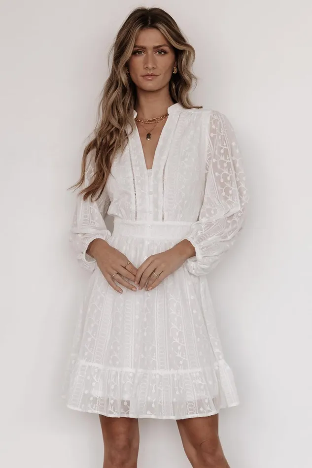 Baltic Born Short Dresses Harmony Embossed Dress Off White 8211 Women Baltic Born Short Dresses Harmony Embossed Dress Off White 8211 Women
