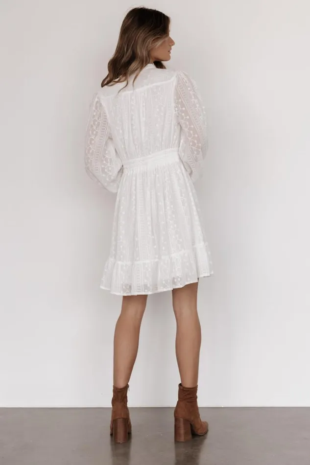 Baltic Born Short Dresses Harmony Embossed Dress Off White 8211 Women Baltic Born Short Dresses Harmony Embossed Dress Off White 8211 Women
