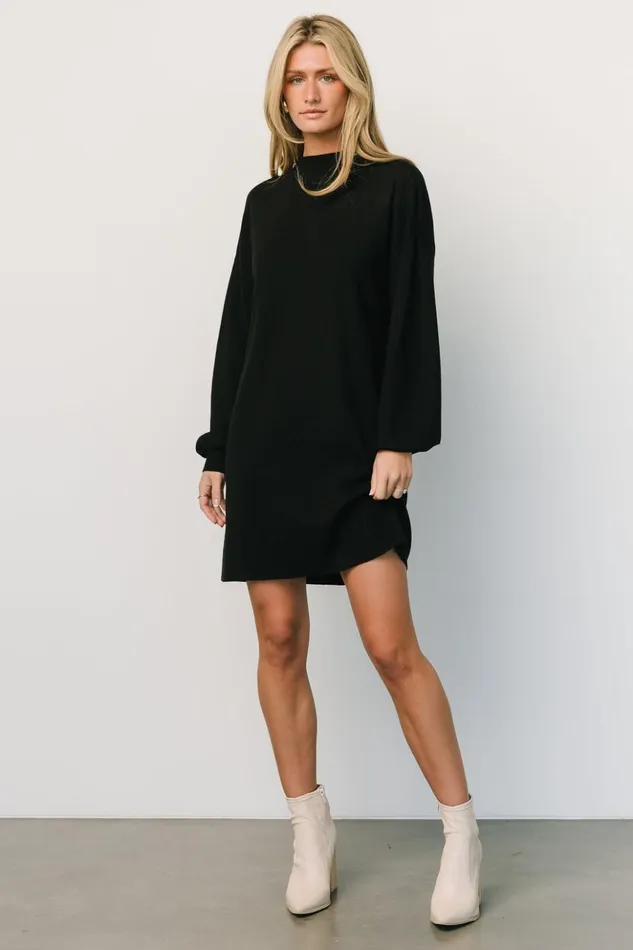 Baltic Born Short Dresses Jennings Sweater Dress Black 8211 Women