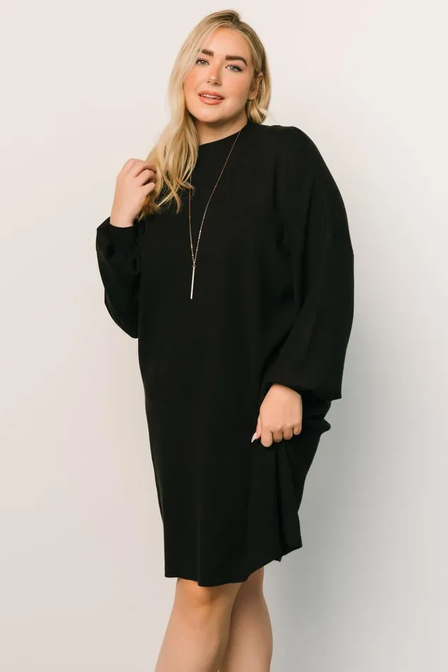 Baltic Born Short Dresses Jennings Sweater Dress Black 8211 Women Baltic Born Short Dresses Jennings Sweater Dress Black 8211 Women