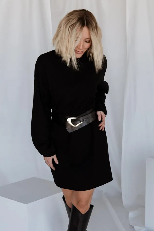 Baltic Born Short Dresses Jennings Sweater Dress Black 8211 Women Baltic Born Short Dresses Jennings Sweater Dress Black 8211 Women