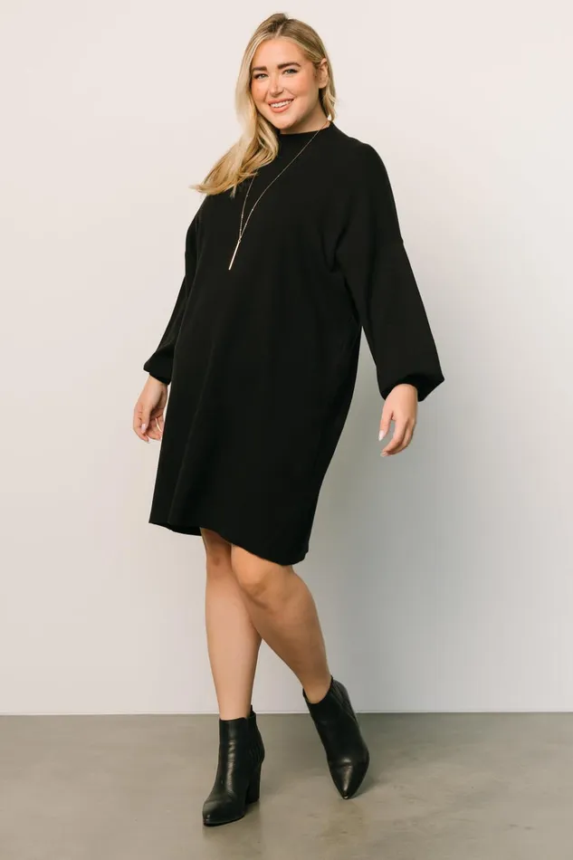 Baltic Born Short Dresses Jennings Sweater Dress Black 8211 Women Baltic Born Short Dresses Jennings Sweater Dress Black 8211 Women