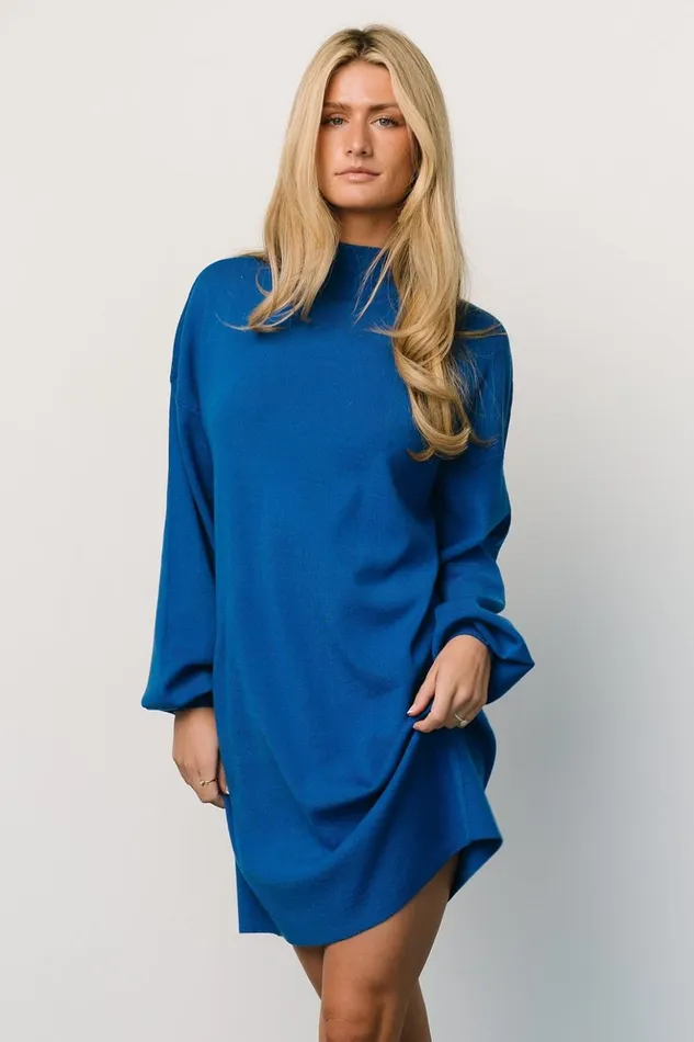 Baltic Born Short Dresses Jennings Sweater Dress Cobalt Blue 8211 Women Baltic Born Short Dresses Jennings Sweater Dress Cobalt Blue 8211 Women