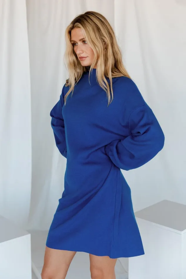 Baltic Born Short Dresses Jennings Sweater Dress Cobalt Blue 8211 Women Baltic Born Short Dresses Jennings Sweater Dress Cobalt Blue 8211 Women