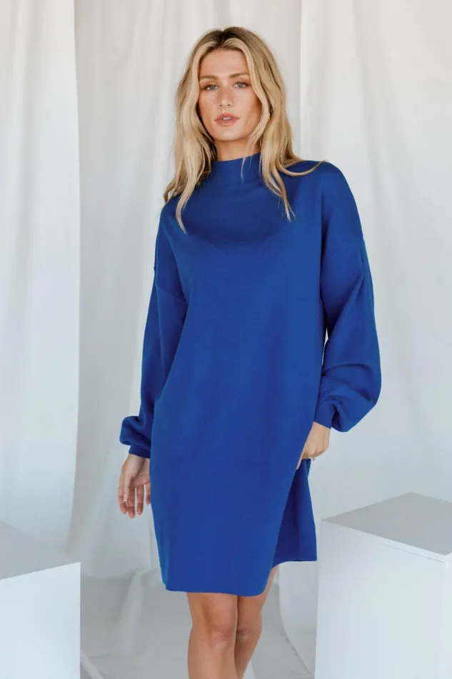 Baltic Born Short Dresses Jennings Sweater Dress Cobalt Blue 8211 Women Baltic Born Short Dresses Jennings Sweater Dress Cobalt Blue 8211 Women