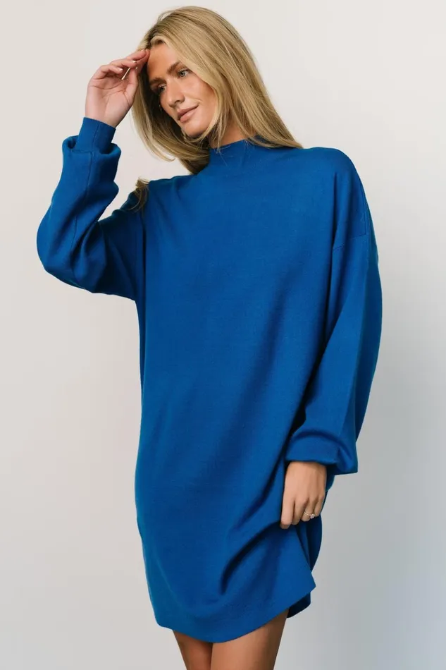 Baltic Born Short Dresses Jennings Sweater Dress Cobalt Blue 8211 Women Baltic Born Short Dresses Jennings Sweater Dress Cobalt Blue 8211 Women