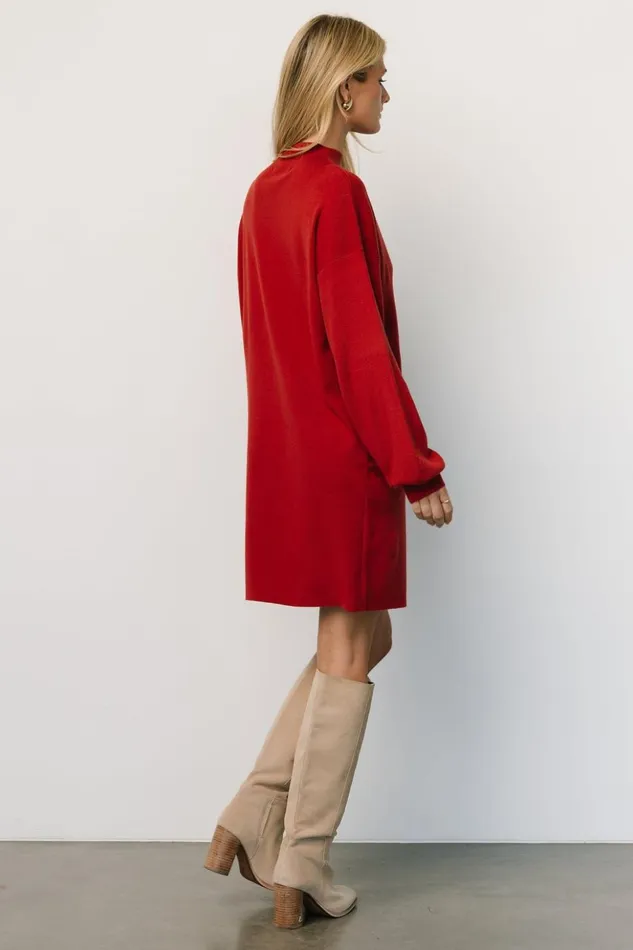 Baltic Born Short Dresses Jennings Sweater Dress Red 8211 Women Baltic Born Short Dresses Jennings Sweater Dress Red 8211 Women