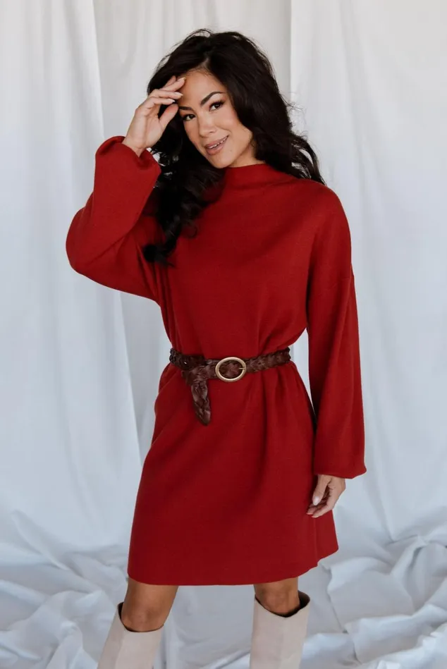 Baltic Born Short Dresses Jennings Sweater Dress Red 8211 Women Baltic Born Short Dresses Jennings Sweater Dress Red 8211 Women