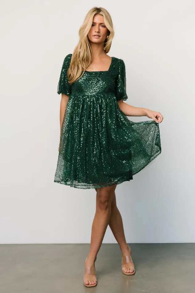 Baltic Born Short Dresses Joy Sequin Pearl Short Dress Green 8211 Women