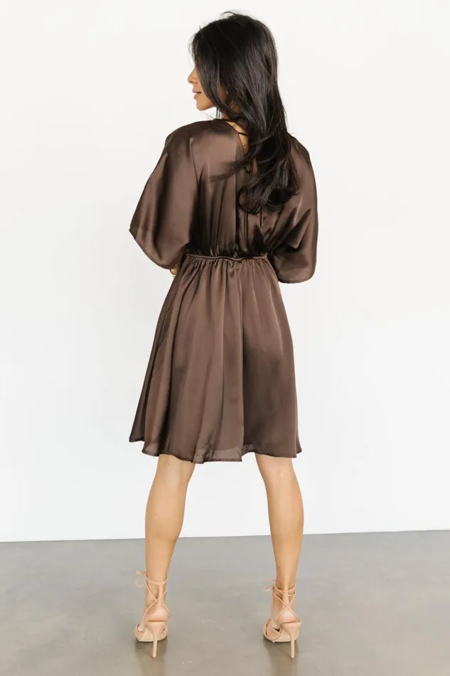 Baltic Born Short Dresses Kalista Kimono Short Dress Brown 8211 Women Baltic Born Short Dresses Kalista Kimono Short Dress Brown 8211 Women