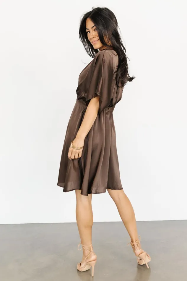 Baltic Born Short Dresses Kalista Kimono Short Dress Brown 8211 Women Baltic Born Short Dresses Kalista Kimono Short Dress Brown 8211 Women