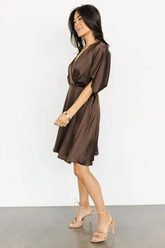 Baltic Born Short Dresses Kalista Kimono Short Dress Brown 8211 Women Baltic Born Short Dresses Kalista Kimono Short Dress Brown 8211 Women