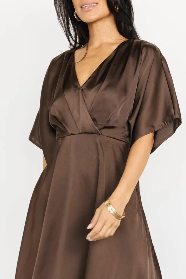Baltic Born Short Dresses Kalista Kimono Short Dress Brown 8211 Women Baltic Born Short Dresses Kalista Kimono Short Dress Brown 8211 Women