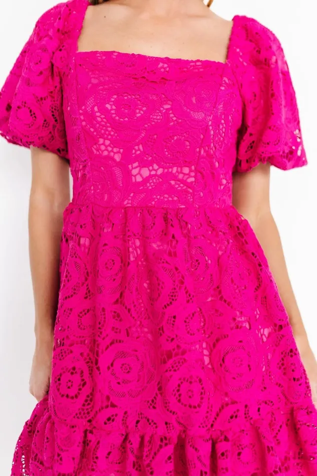 Baltic Born Short Dresses Kinley Lace Short Dress Fuchsia 8211 Women Baltic Born Short Dresses Kinley Lace Short Dress Fuchsia 8211 Women