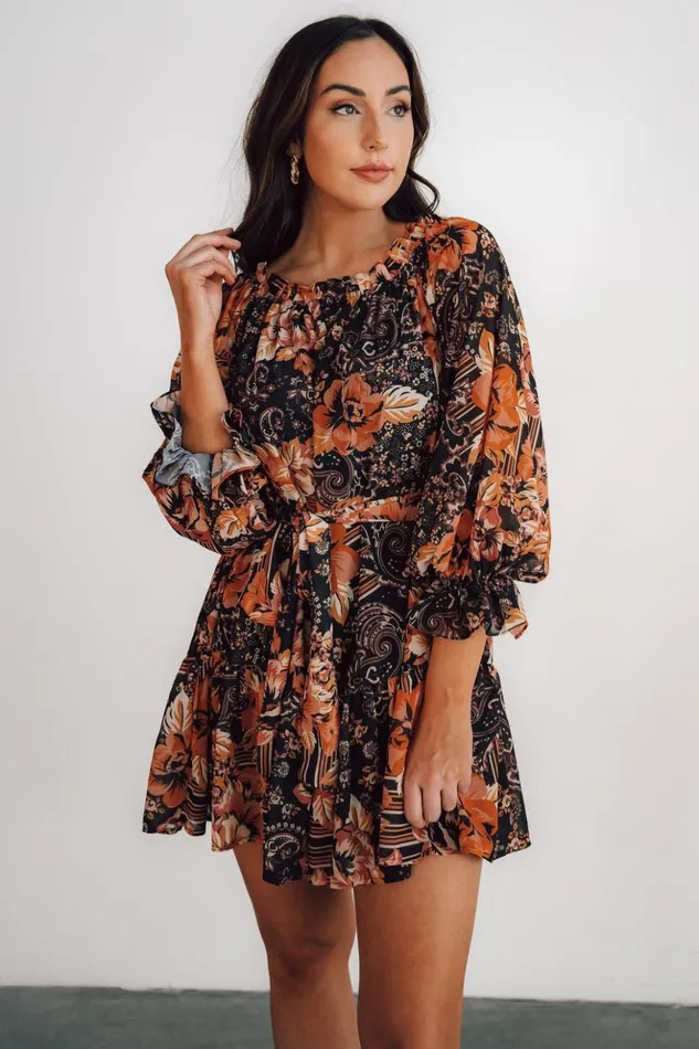Baltic Born Short Dresses Mars Short Dress Black Multi Print 8211 Women Baltic Born Short Dresses Mars Short Dress Black Multi Print 8211 Women