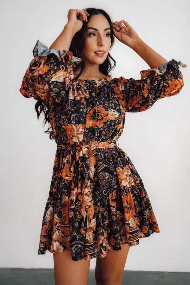 Baltic Born Short Dresses Mars Short Dress Black Multi Print 8211 Women Baltic Born Short Dresses Mars Short Dress Black Multi Print 8211 Women