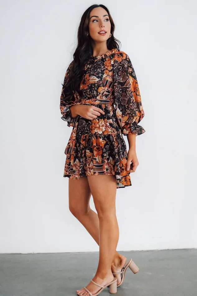 Baltic Born Short Dresses Mars Short Dress Black Multi Print 8211 Women Baltic Born Short Dresses Mars Short Dress Black Multi Print 8211 Women