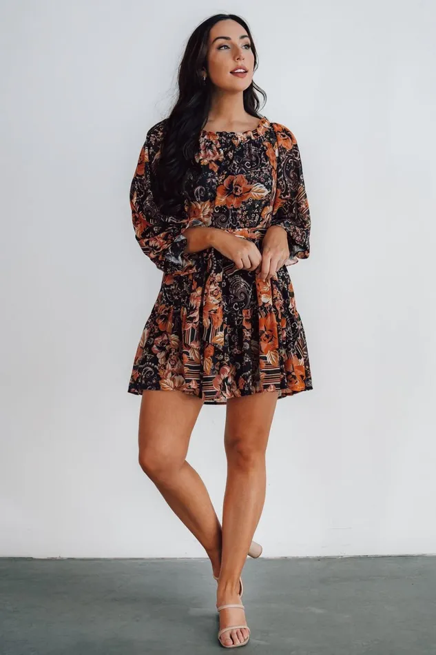 Baltic Born Short Dresses Mars Short Dress Black Multi Print 8211 Women Baltic Born Short Dresses Mars Short Dress Black Multi Print 8211 Women