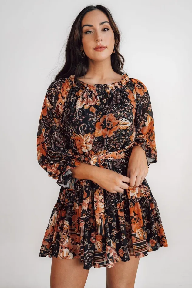 Baltic Born Short Dresses Mars Short Dress Black Multi Print 8211 Women Baltic Born Short Dresses Mars Short Dress Black Multi Print 8211 Women