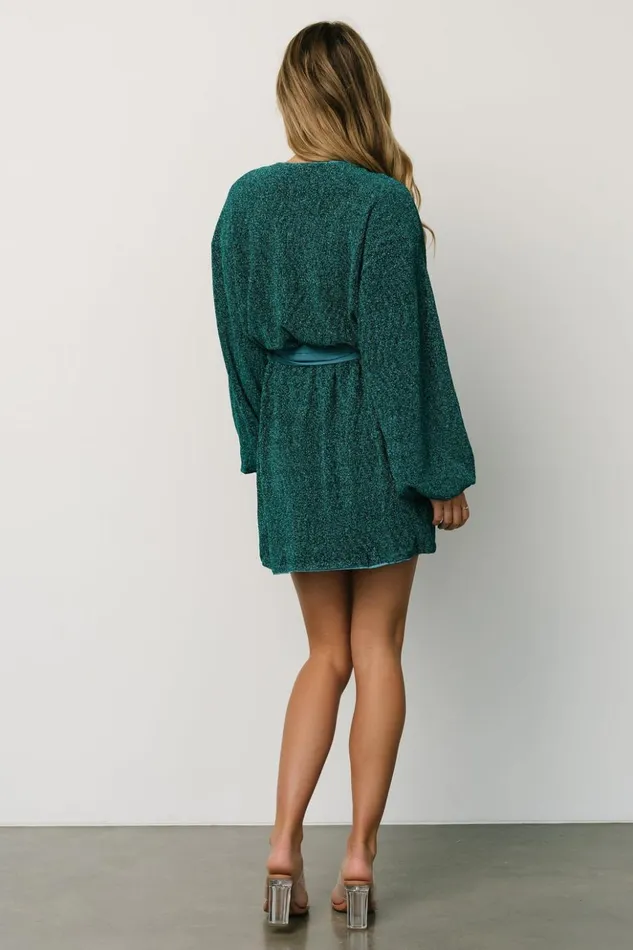 Baltic Born Short Dresses Packard Sparkle Mini Dress Dark Teal 8211 Women Baltic Born Short Dresses Packard Sparkle Mini Dress Dark Teal 8211 Women