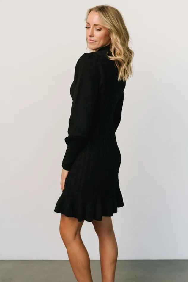 Baltic Born Short Dresses Rhonda Sweater Dress Black 8211 Women Baltic Born Short Dresses Rhonda Sweater Dress Black 8211 Women