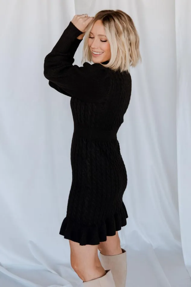 Baltic Born Short Dresses Rhonda Sweater Dress Black 8211 Women Baltic Born Short Dresses Rhonda Sweater Dress Black 8211 Women