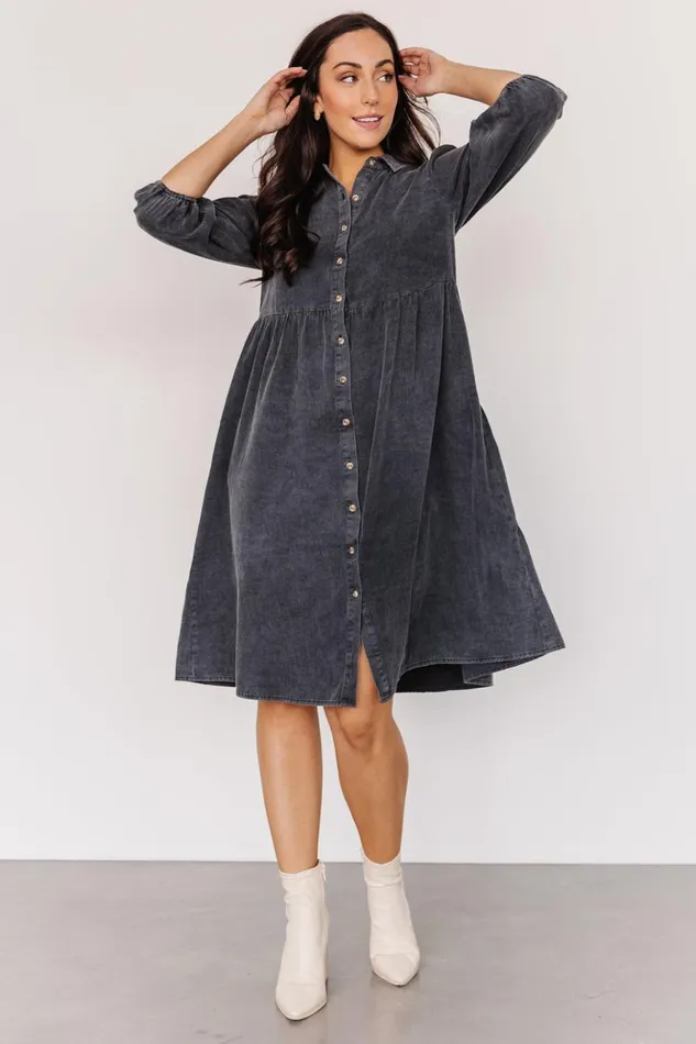 Baltic Born Short Dresses Sari Babydoll Dress Washed Black 8211 Women